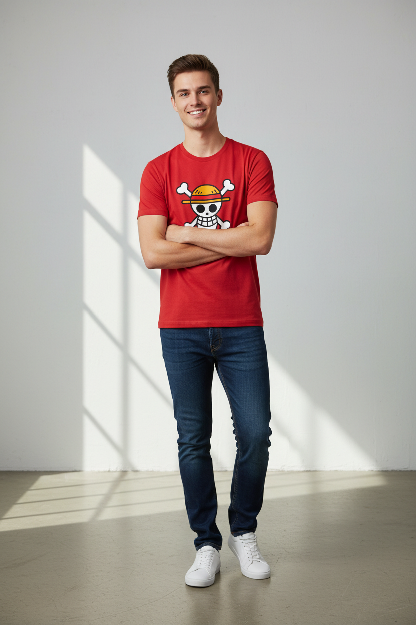 One Piece Mugiwara Flag Basic T-Shirt